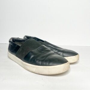Vince Corbin Black Leather Slip On Sneakers Size 9.5 Women’s